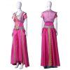 Jasmine Princess Cosplay Costume Movie Aladdin Outfit Rose Red Suit