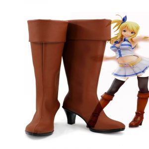 Fariy Tail Lucy Heartfilia Cosplay Brown Boots