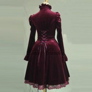 Spring Autumn Vintage Royal Court Long Velvet Bandage Dress For Women