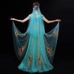 Aladdin Jasmine Princess Cosplay Costume Sexy Belly Dance Peacock Embroidery Dress