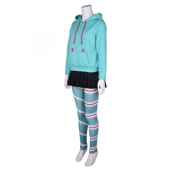 Movie Wreck-It Ralph 2 Cosplay Costume Vanellope Von Schweetz Women Costume