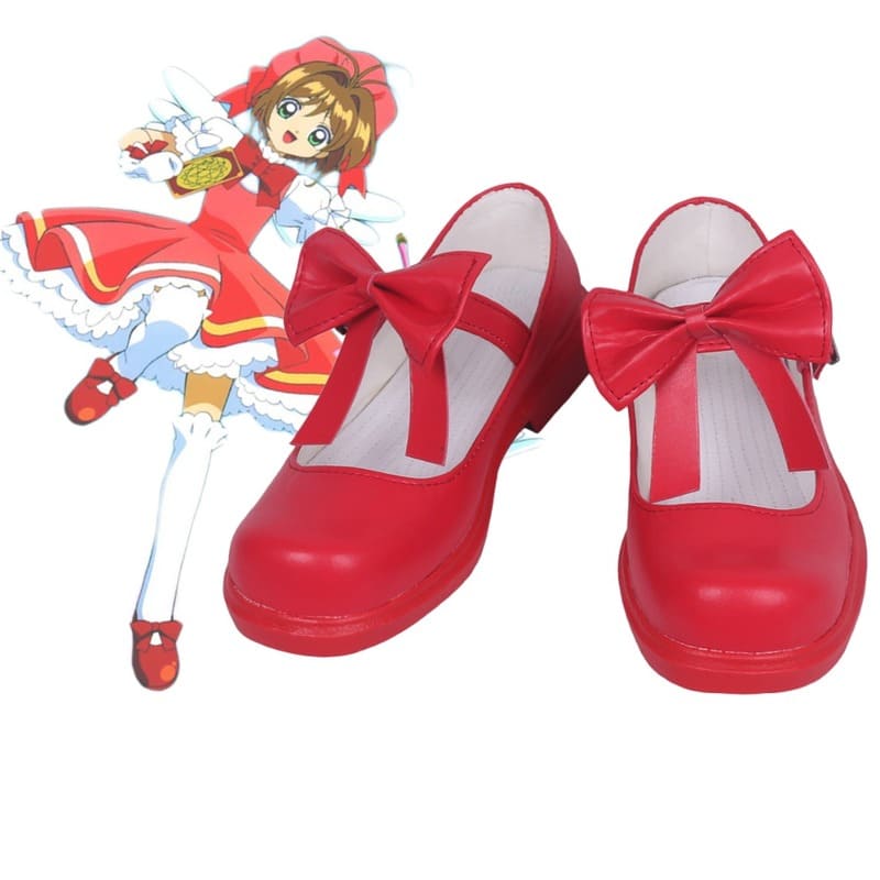 Clear Card Captor Sakura Cosplay Custom Made Red Shoes