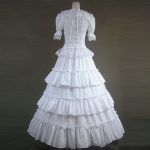 Summer Victorian Vintage Long Lolita Dress Ruffled Gothic Costumes