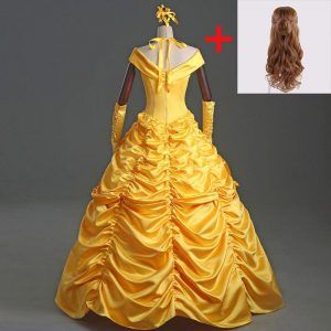 Deluxe Belle Princess Dress From Beauty And The Beast Princess Cosplay Costume