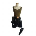 Tomb Raider Lara Croft Cosplay Costume With Gun Bag 11