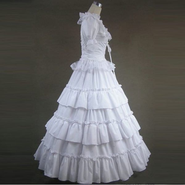 Summer Victorian Vintage Long Lolita Dress Ruffled Gothic Costumes