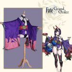 Game FGO Fate/Grand Order Shuten-Douji Cosplay Costume Purple Kimono