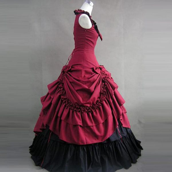 Summer Elegant Vintage Victorian Lolita Dress Women Long Gothic Costume
