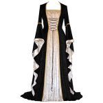 Medieval Dress Palace Noble Long Robes Ancient Bell Sleeve Princess Costume