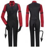Helltaker Cosplay Costume Cerberus Red Shirt For Women