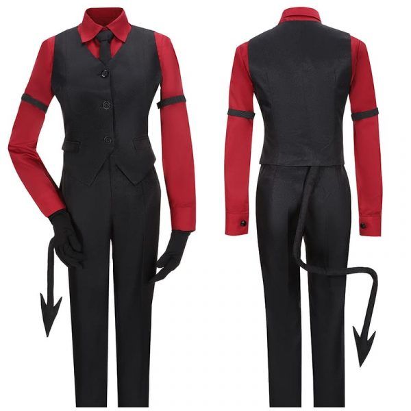 Helltaker Cosplay Costume Cerberus Red Shirt For Women