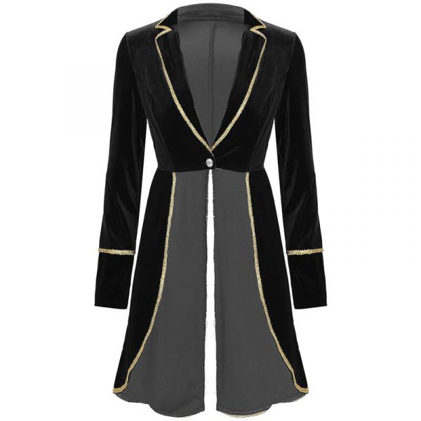 Circus Ringmaster Costume Long Sleeve Blazers Jacket Coat