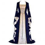 Medieval Dress Palace Noble Long Robes Ancient Bell Sleeve Princess Costume