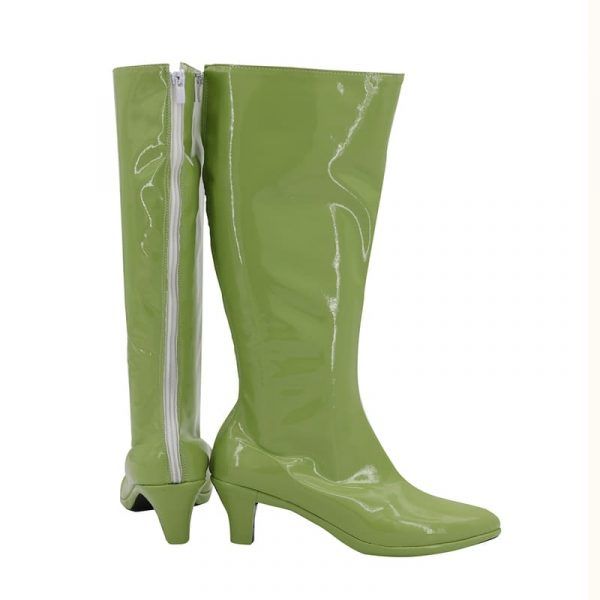One Piece Nico Robin Cosplay Boots Green High Heel