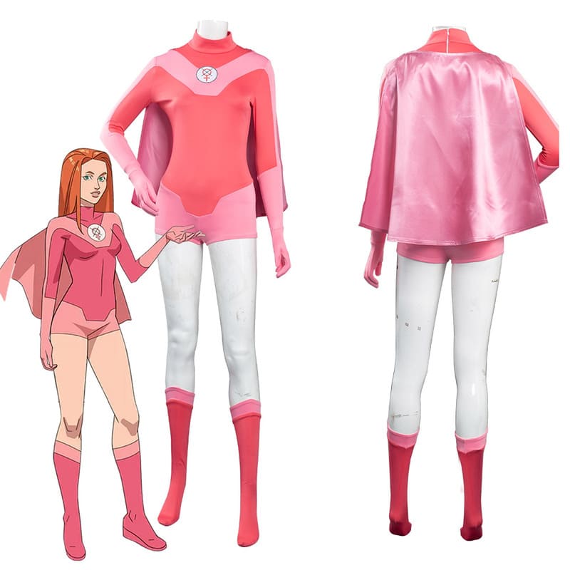 Invincible Atom Eve Cosplay Costumes Outfits With Cloak