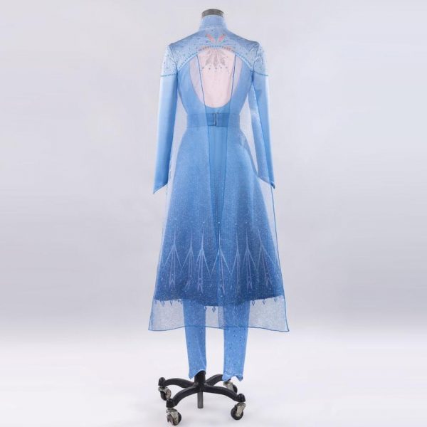 Movie White Snow Princess Adult Elsa Dress Ice Queen Anna Blue Cosplay Costumes