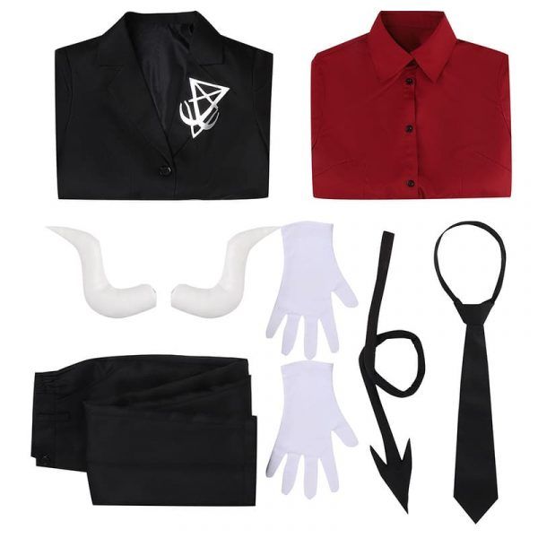 Helltaker Cosplay Costume Lucifer Red Shirt For Women