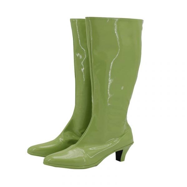One Piece Nico Robin Cosplay Boots Green High Heel