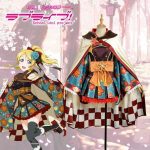 Love Live Cosplay Taisho Kimono Awakening Fancy Dress With Cloak Honoka Rin Eli Maki Nico Outfit
