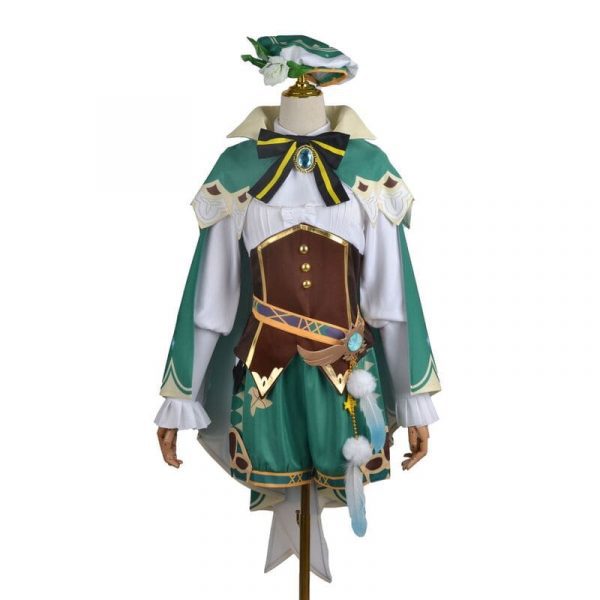 Genshin Impact Venti Cosplay Costume Mondstadt Wind God Lovely Uniform