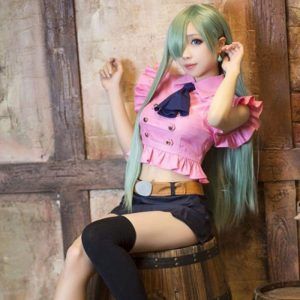 Anime The Seven Deadly Sins Elizabeth Liones Cosplay Costume