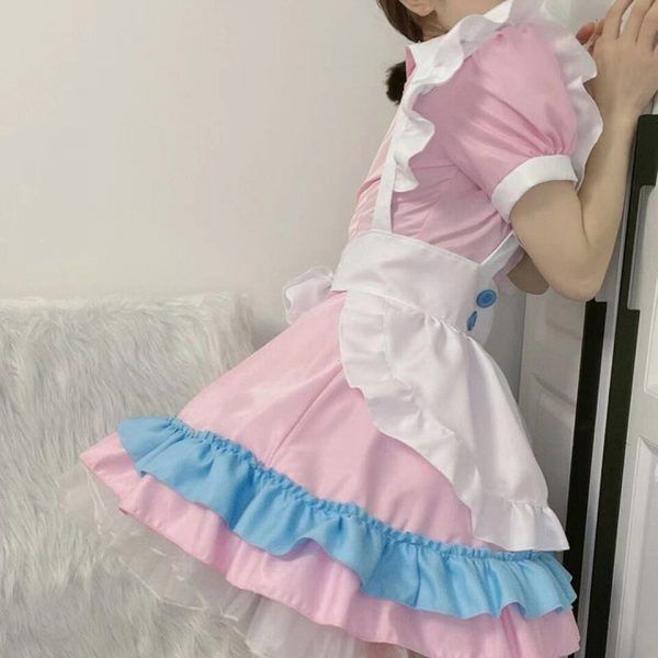 Plus Size Maid Outfit Super Cute Big Bow Lolita Dress