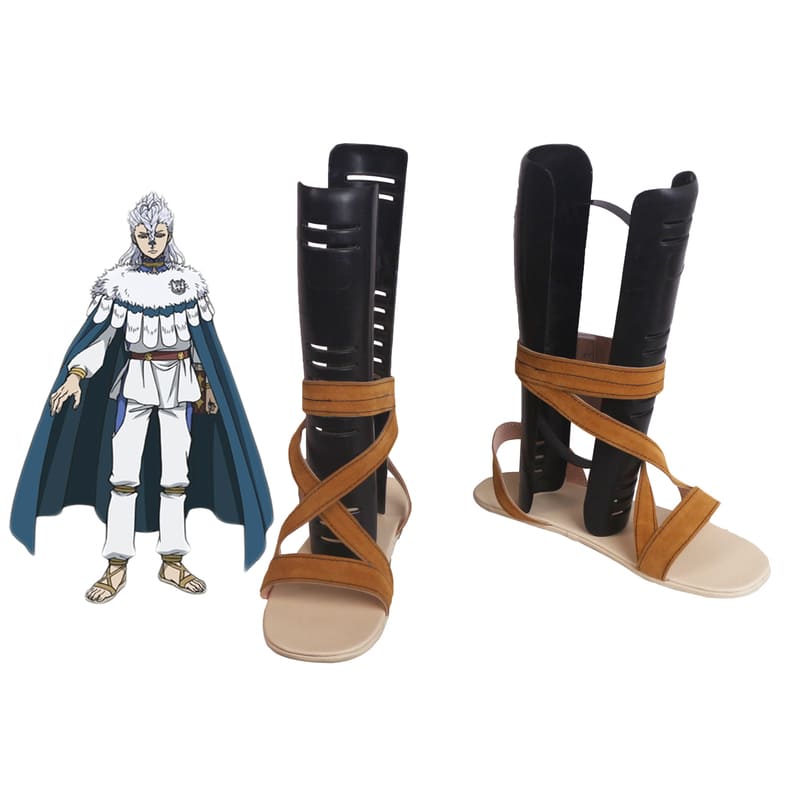 Black Clover Nozel Silva Cosplay Brown Sandals