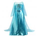 3-10 Years Anna Elsa Girl Dress Princess Costume Children Rapunzel Mermaid Belle Outfit