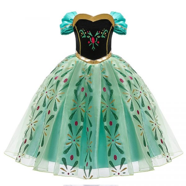 3-10 Years Anna Elsa Girl Dress Princess Costume Children Rapunzel Mermaid Belle Outfit