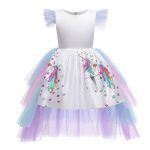 3-10 Years Anna Elsa Girl Dress Princess Costume Children Rapunzel Mermaid Belle Outfit