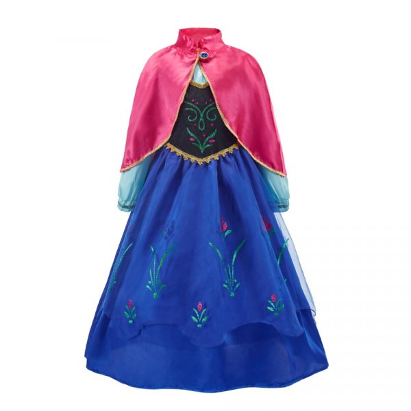 3-10 Years Anna Elsa Girl Dress Princess Costume Children Rapunzel Mermaid Belle Outfit