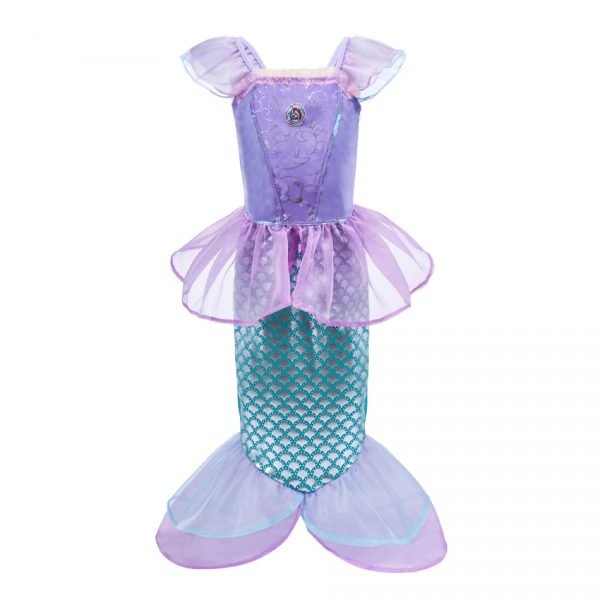 3-10 Years Anna Elsa Girl Dress Princess Costume Children Rapunzel Mermaid Belle Outfit