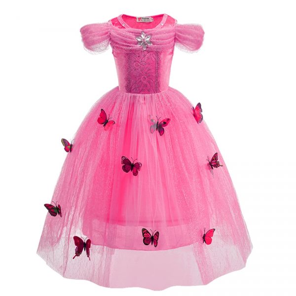 3-10 Years Anna Elsa Girl Dress Princess Costume Children Rapunzel Mermaid Belle Outfit