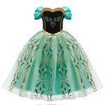 3-10 Years Anna Elsa Girl Dress Princess Costume Children Rapunzel Mermaid Belle Outfit