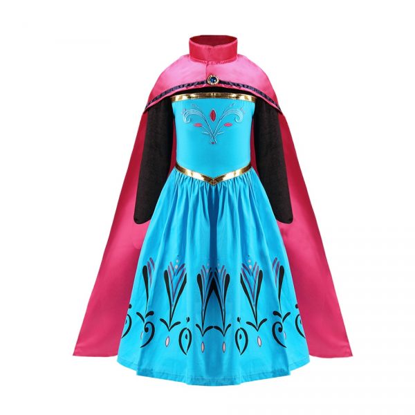 3-10 Years Anna Elsa Girl Dress Princess Costume Children Rapunzel Mermaid Belle Outfit