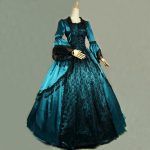 European Spring Women’s Elegant Vintage Victorian Dress Ladies Jacquard Lace Lolita Costumes