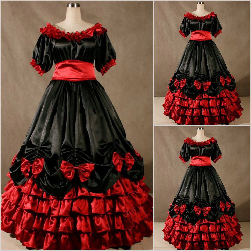 New European Classic Women's Vintage Lolita Gothic Dress Women Princess Party Costume