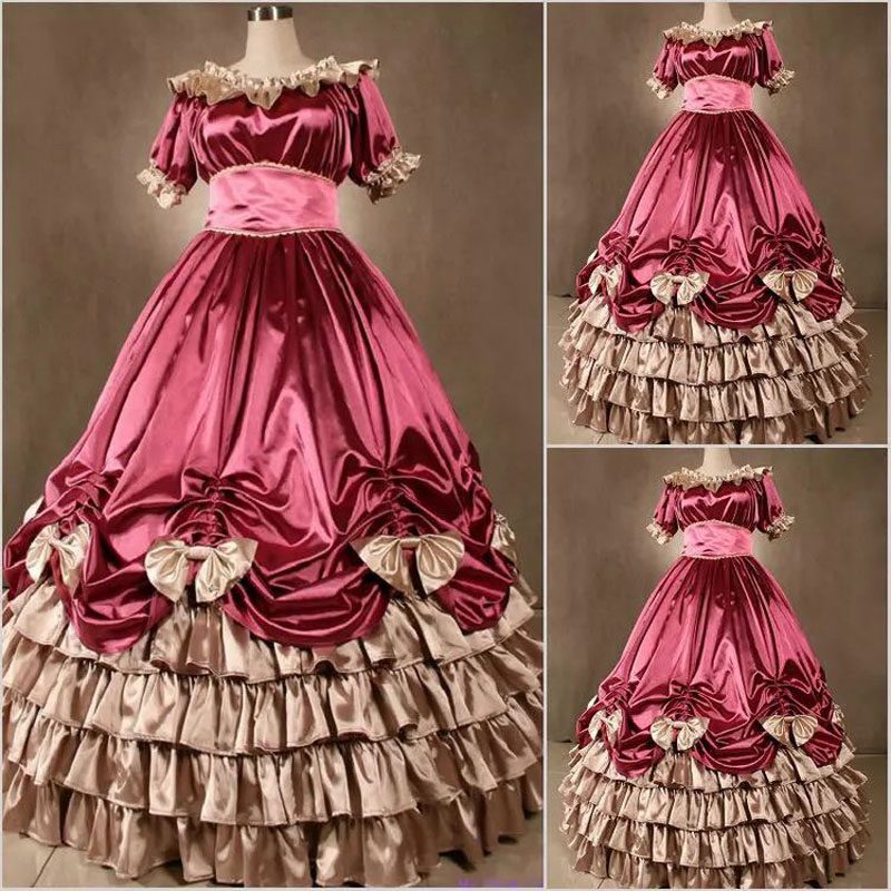 New European Classic Women's Vintage Lolita Gothic Dress Women Princess Party Costume
