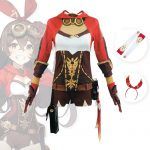 Genshin Impact Amber Cosplay Costume Jumpsuit Outfits Halloween