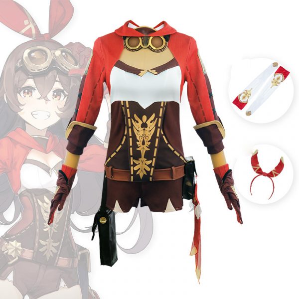 Game Genshin Impact Amber Cosplay Costume (1)