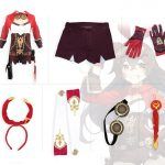 Game Genshin Impact Amber Cosplay Costume (1)