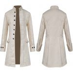 Steampunk Retro Coat Uniform Stand Collar For Men