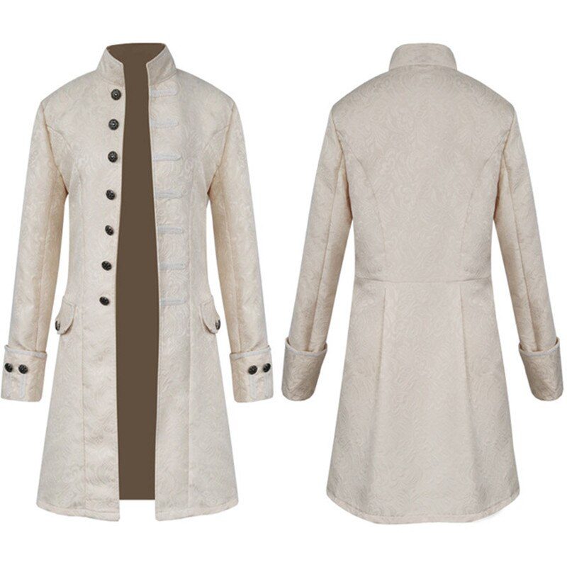 Steampunk Retro Men's Coat Uniform Stand Collar