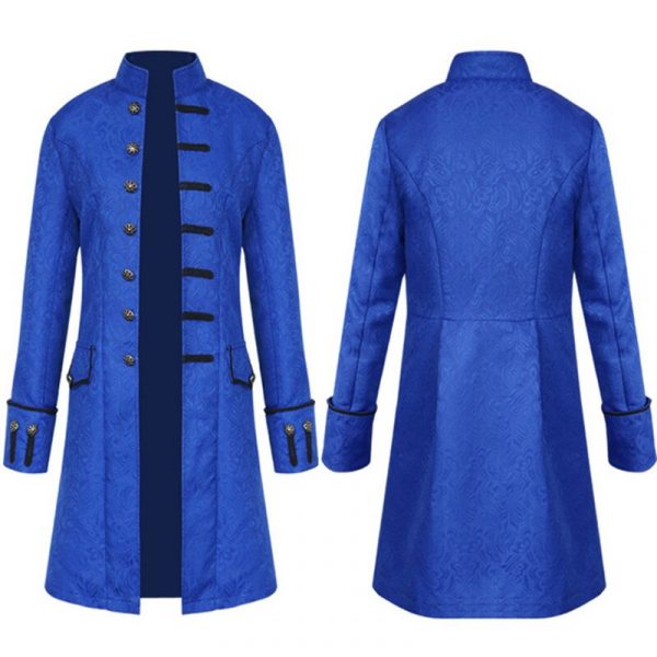 Steampunk Retro Coat Uniform Stand Collar For Men