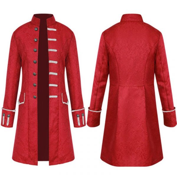 Steampunk Retro Coat Uniform Stand Collar For Men