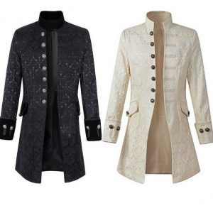 Middle Ages Prince Punk Steampunk Jacket Long Sleeve Retro Men Uniform Coat