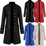 Steampunk Retro Men's Coat Uniform Stand Collar
