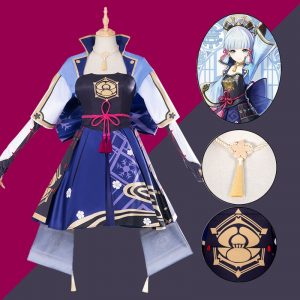 Game Genshin Impact Kamisato Ayaka Cosplay Costume Fancy Dress