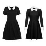The Addams Family Wednesday Addams Gothic Cosplay Halloween Adult Costume