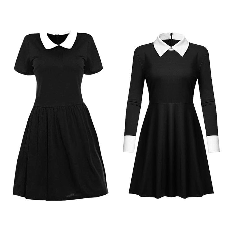 The Addams Family Wednesday Addams Gothic Cosplay Halloween Adult Costume